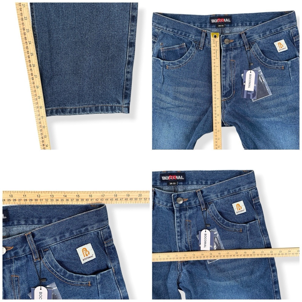 Bocomal FR Jeans Men 34x32 (ACT 34x31) Blue Denim Cotton Non-Stretch CAT II NWT - Picture 13 of 14